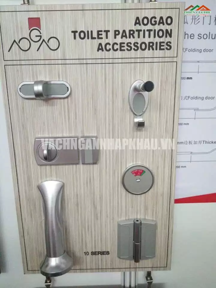 Phụ kiện vách ngăn vệ sinh Compact HPL Aogao Bộ N10