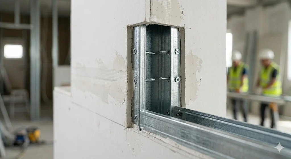 Kỹ thuật gia cố khung xương cực kỳ quan trọng trong báo giá vách ngăn tường thạch cao