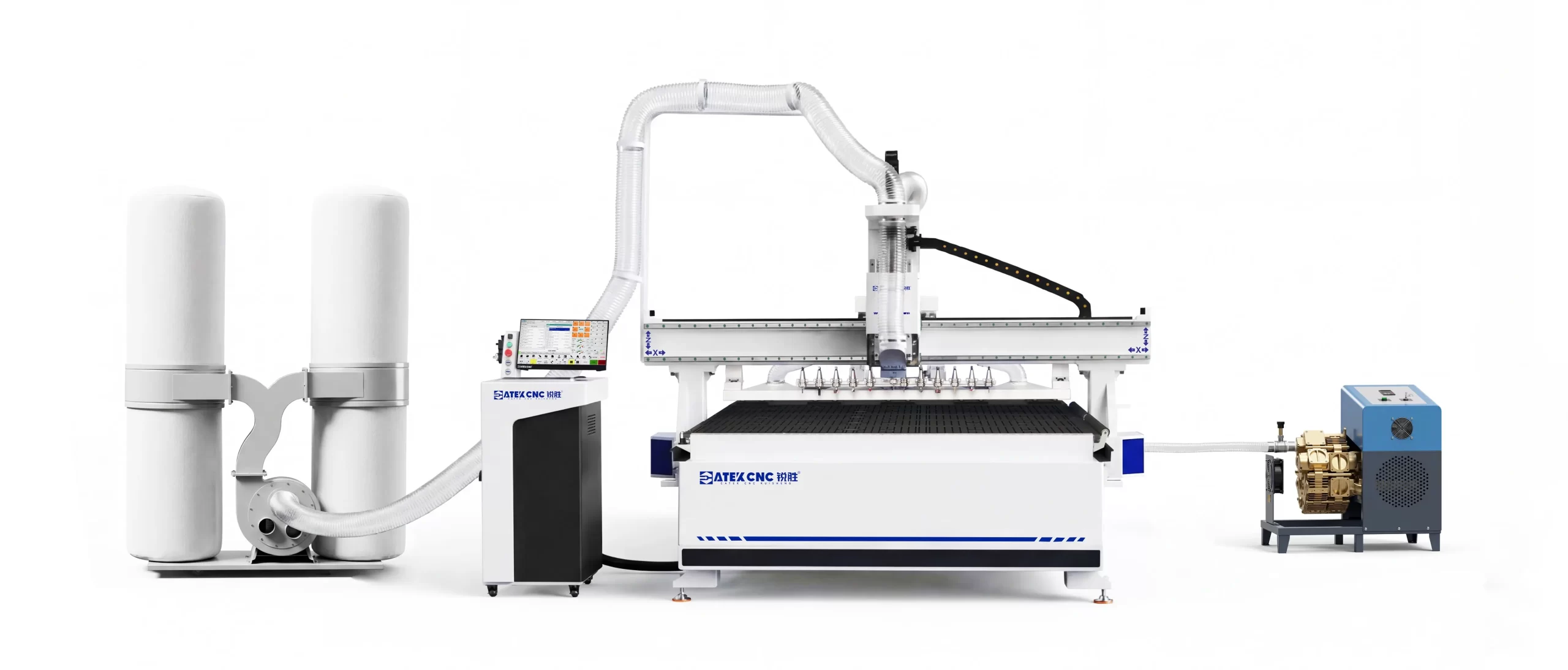 Cận cảnh máy CNC mài cạnh tấm Compact HPL